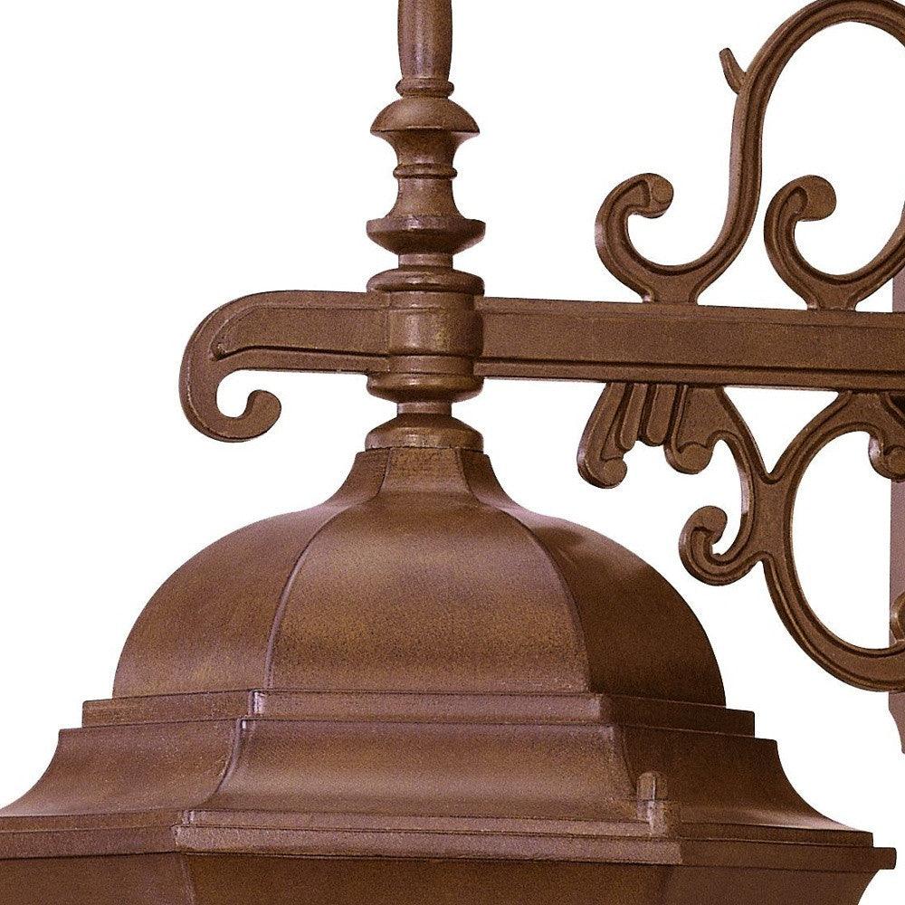 Brown Domed Hanging Lantern Wall Light - AFS