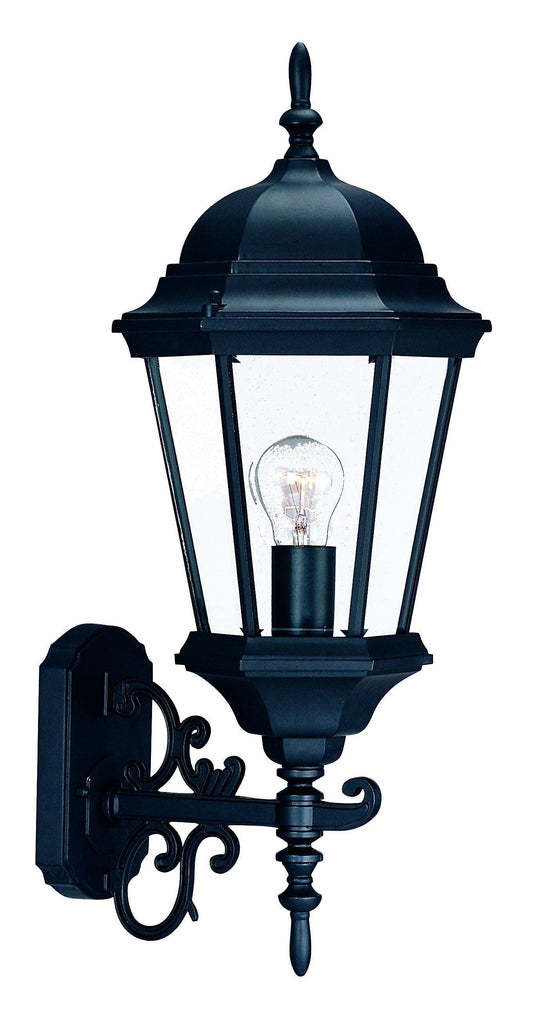 Matte Black Domed Glass Lantern Wall Light - AFS