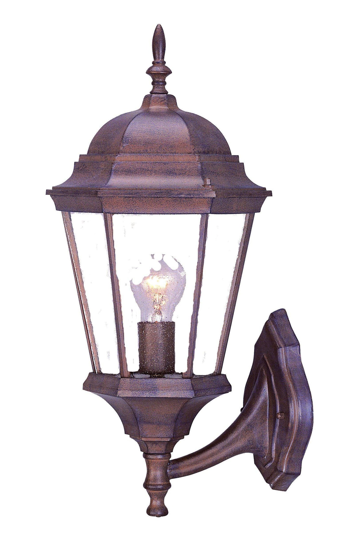 Dark Brown Swing Arm Lantern Wall Light - AFS