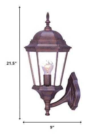 Dark Brown Swing Arm Lantern Wall Light - AFS