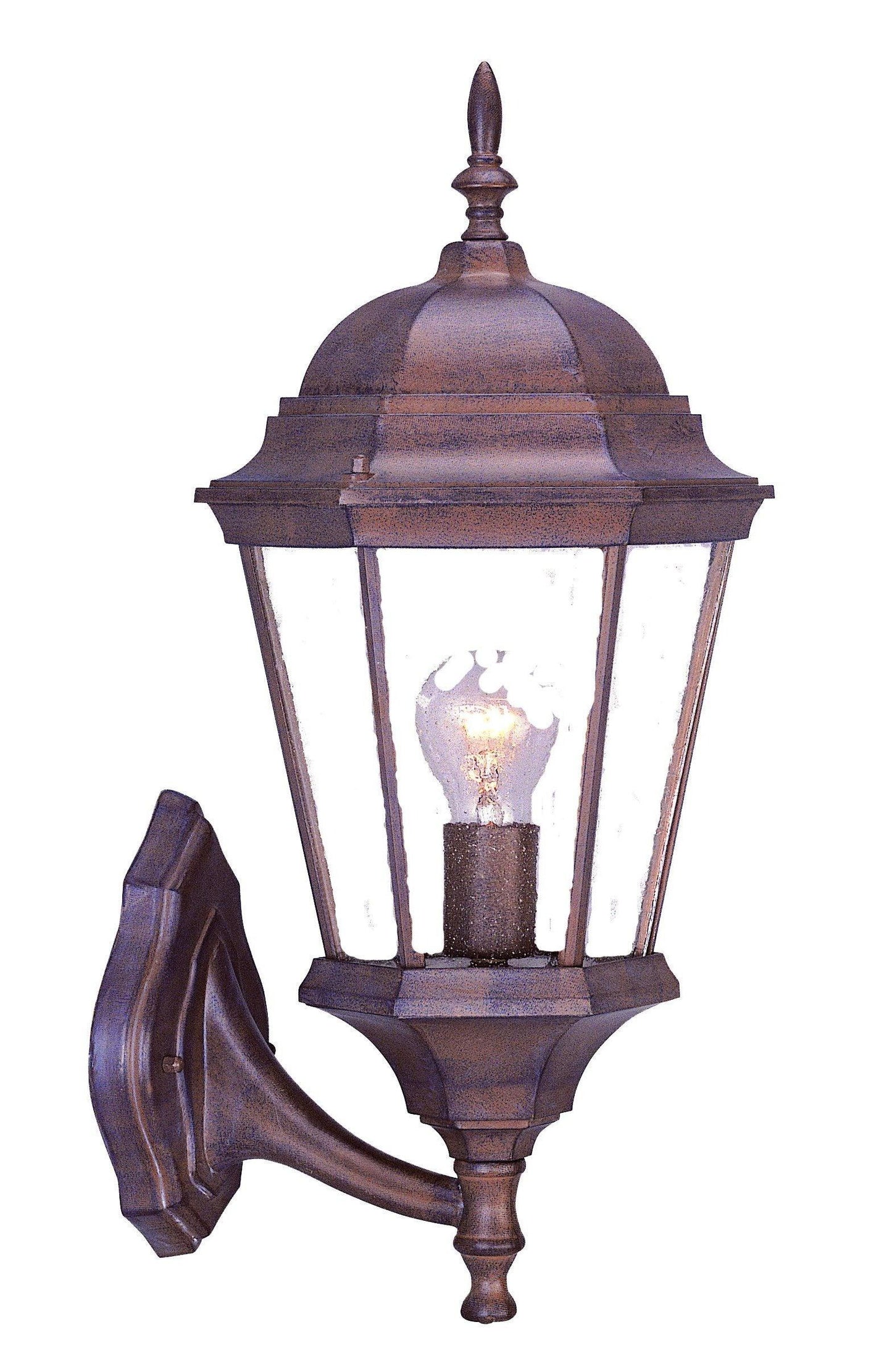 Dark Brown Swing Arm Lantern Wall Light - AFS