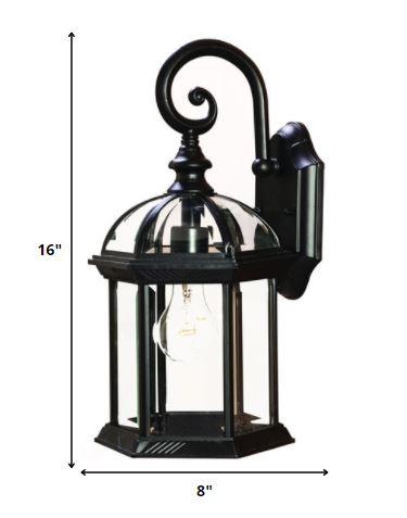 Matte Black Eastern Lantern Wall Light - AFS