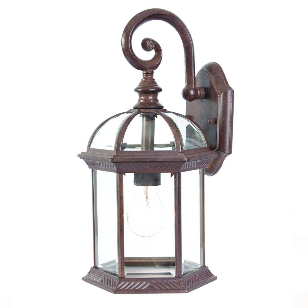 Dark Brown Eastern Lantern Wall Light - AFS