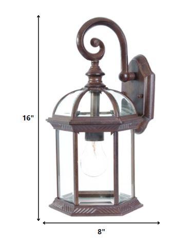 Dark Brown Eastern Lantern Wall Light - AFS