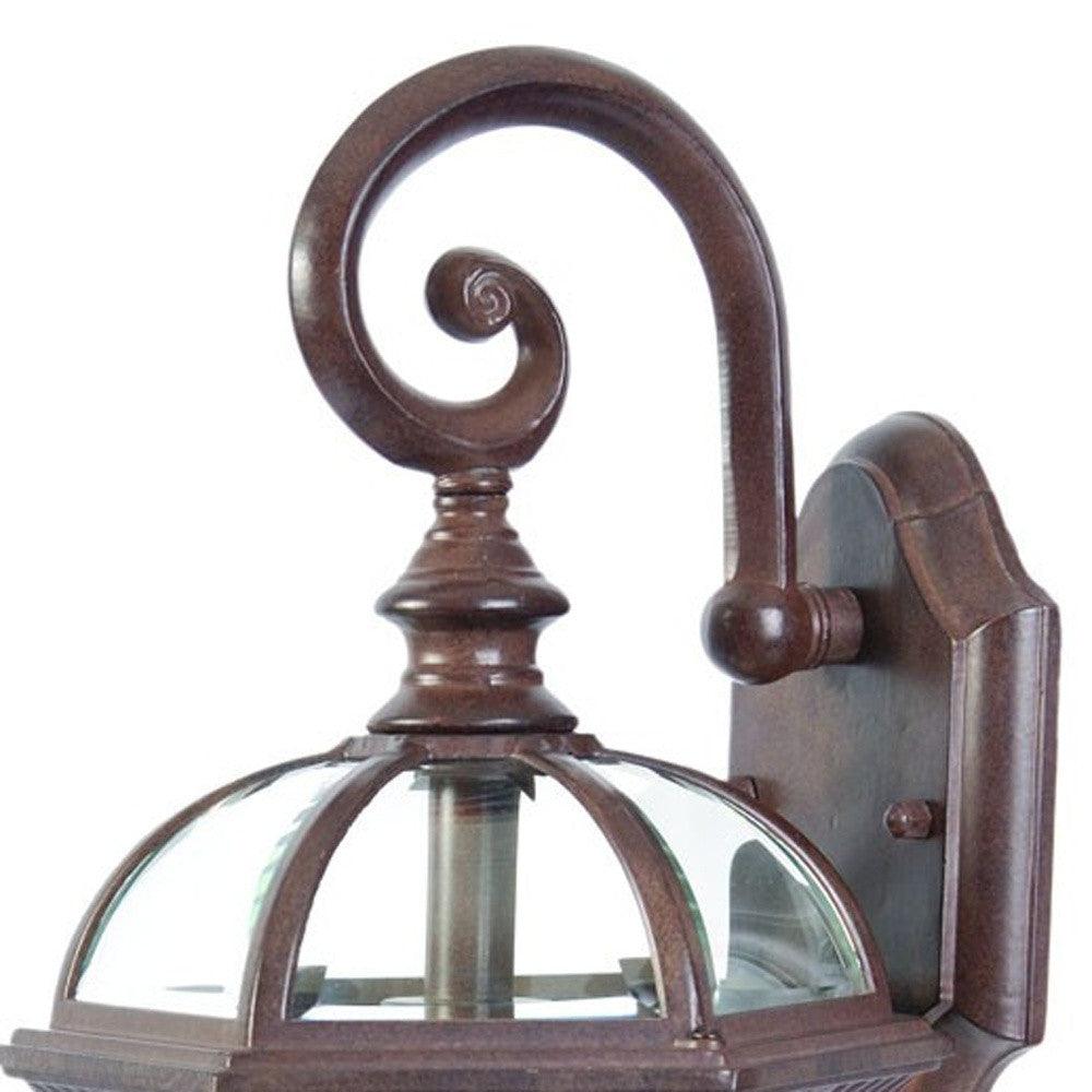 Dark Brown Eastern Lantern Wall Light - AFS