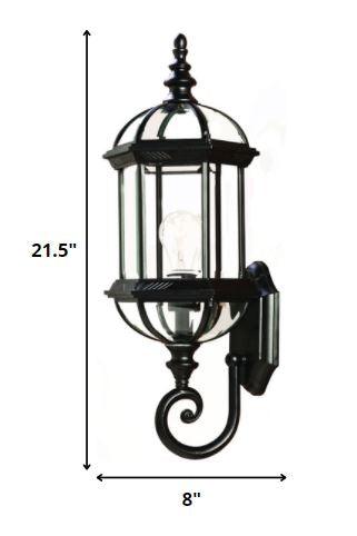 Matte Black Cylindrical Lantern Wall Light - AFS