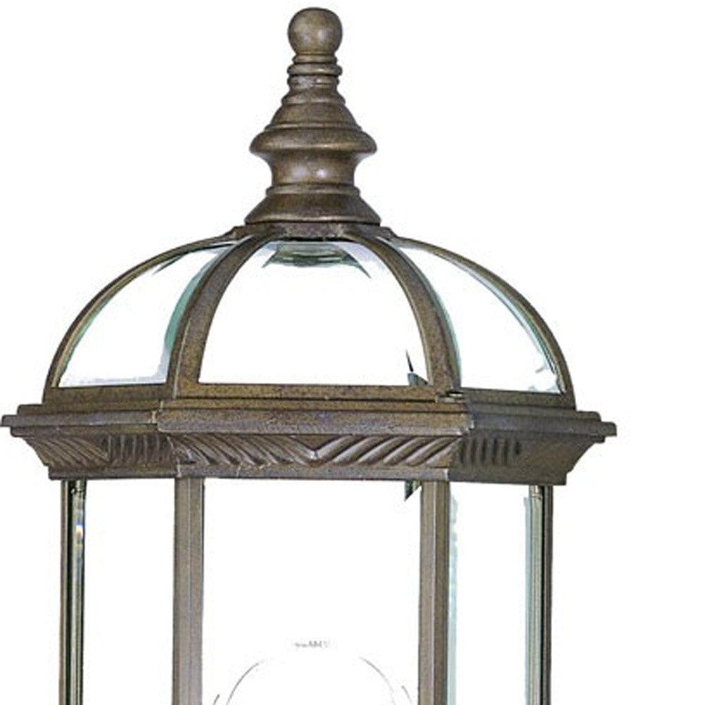 Antique Brown Cylindrical Lantern Wall Light - AFS