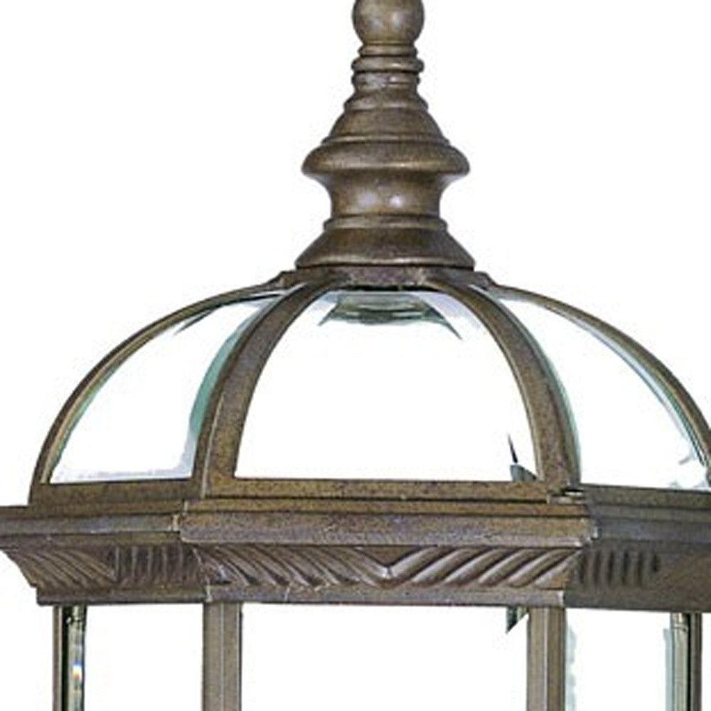 Antique Brown Cylindrical Lantern Wall Light - AFS