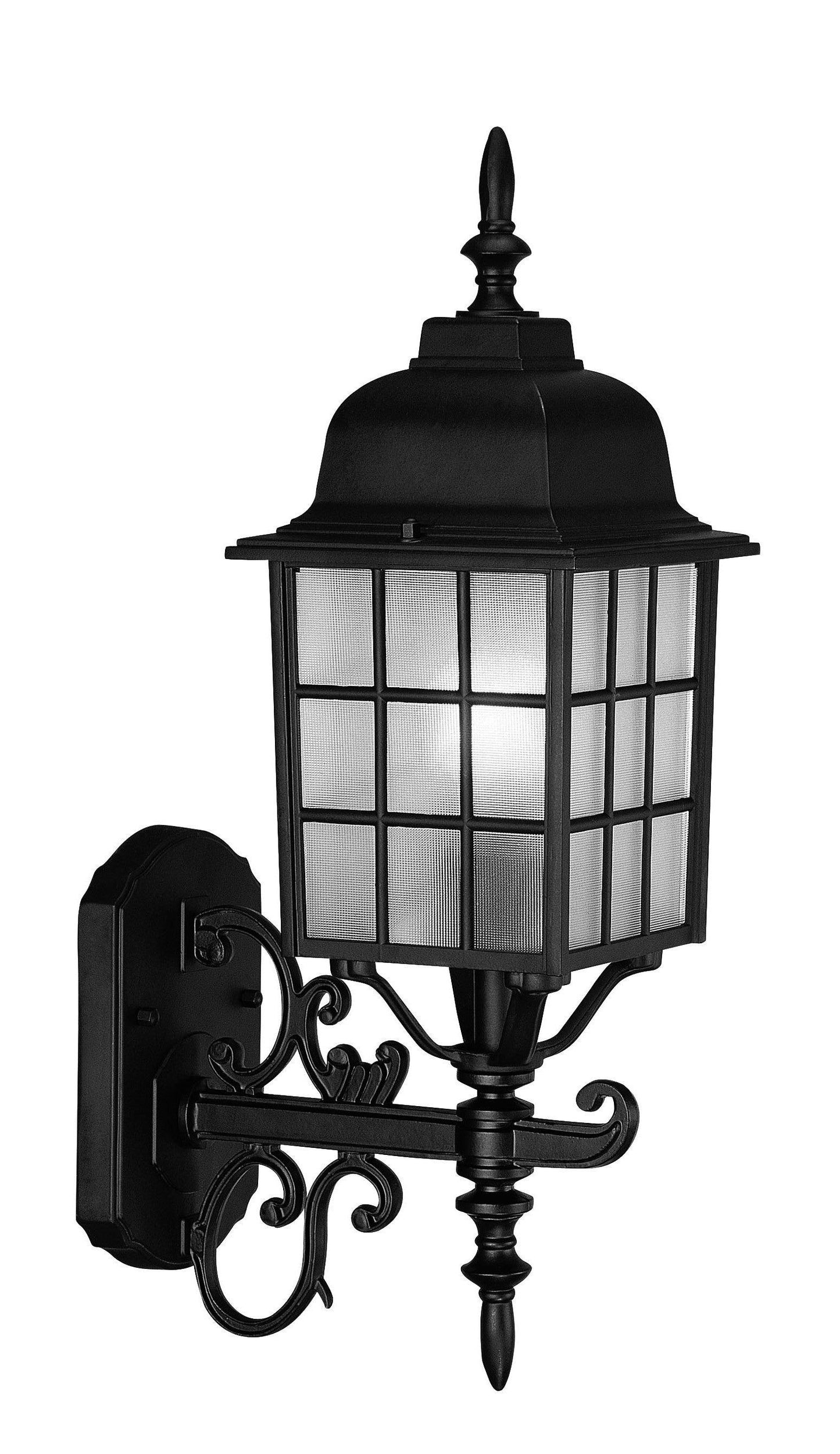 Matte Black Window Pane Lantern Wall Sconce - AFS