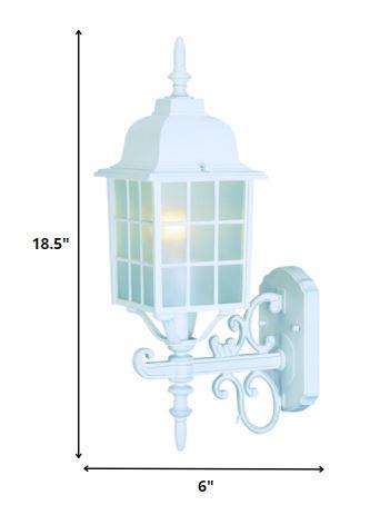 White Window Pane Lantern Wall Sconce - AFS