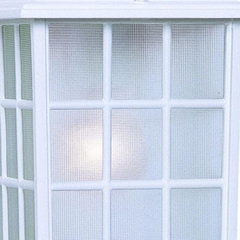 White Window Pane Lantern Wall Light - AFS