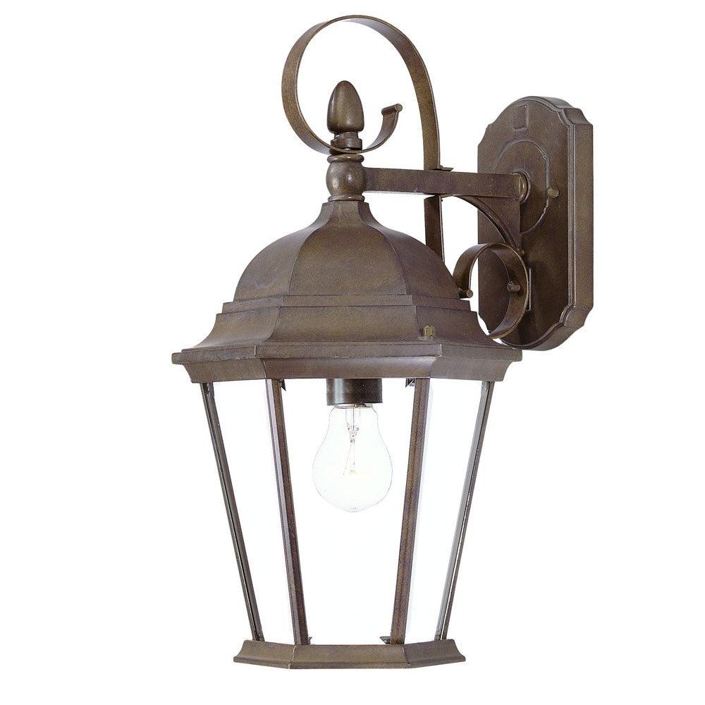 XL Dark Brown Swing Arm Hanging Lantern Wall Light - AFS