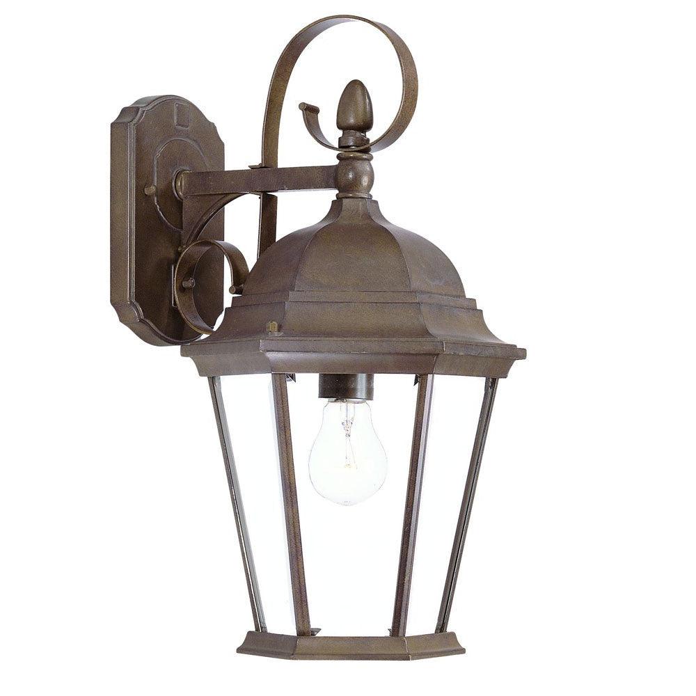 XL Dark Brown Swing Arm Hanging Lantern Wall Light - AFS