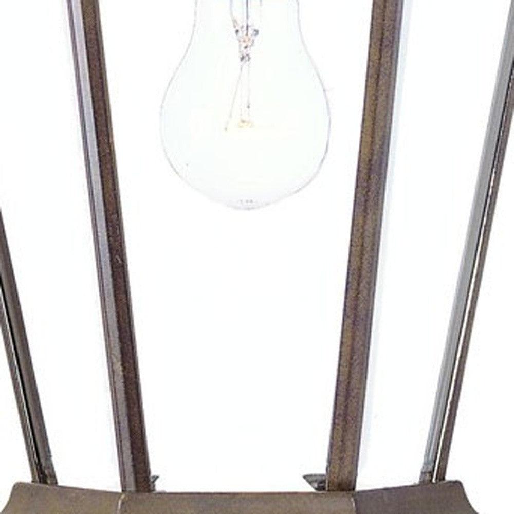 XL Dark Brown Swing Arm Hanging Lantern Wall Light - AFS