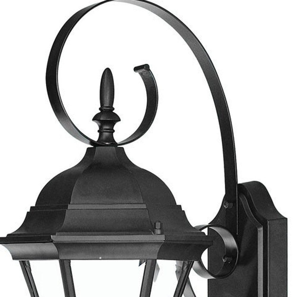 Matte Black Swing Arm Lantern Wall Light - AFS