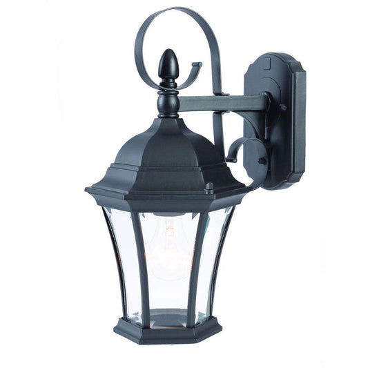 Matte Black Swing Arm Hanging Lantern Wall Light - AFS