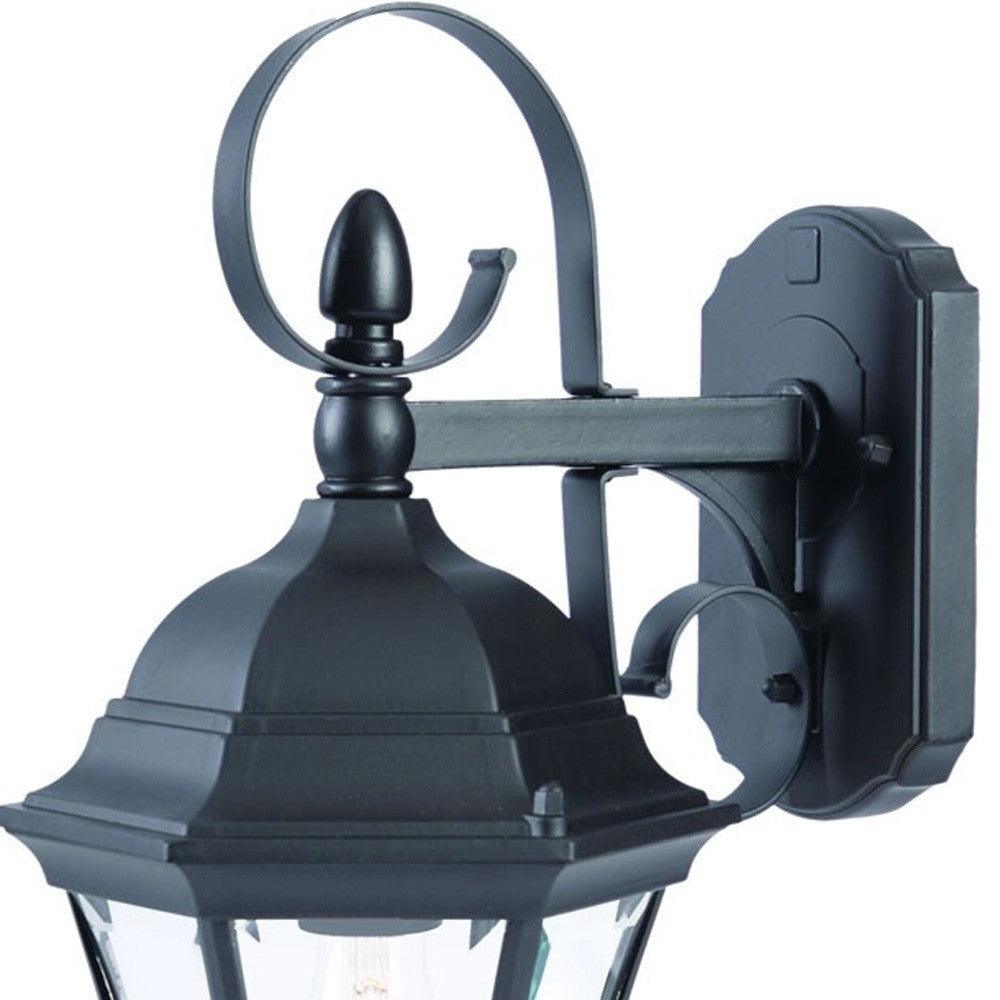 Matte Black Swing Arm Hanging Lantern Wall Light - AFS