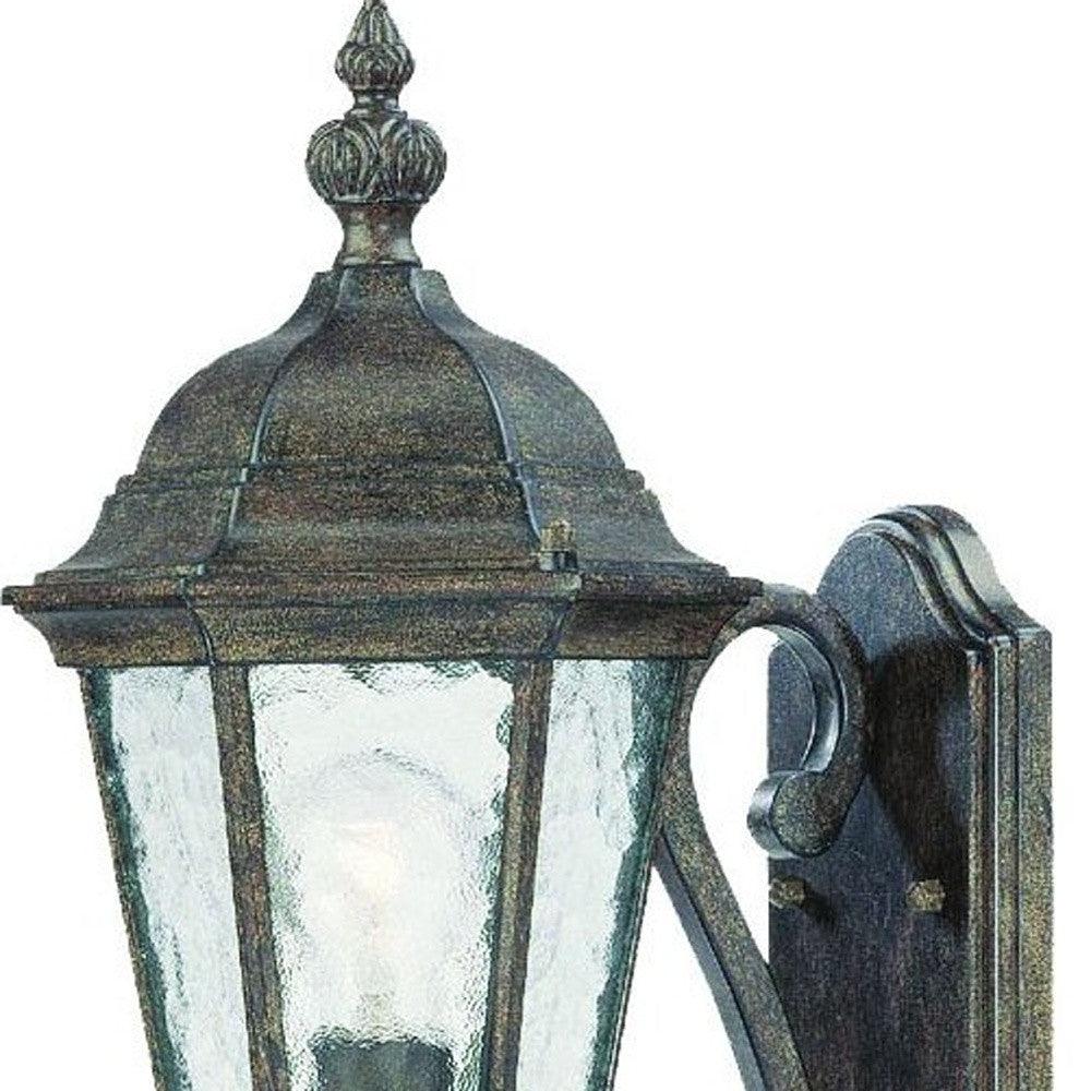 One Light Antique Black Carousel Lantern Wall Light - AFS