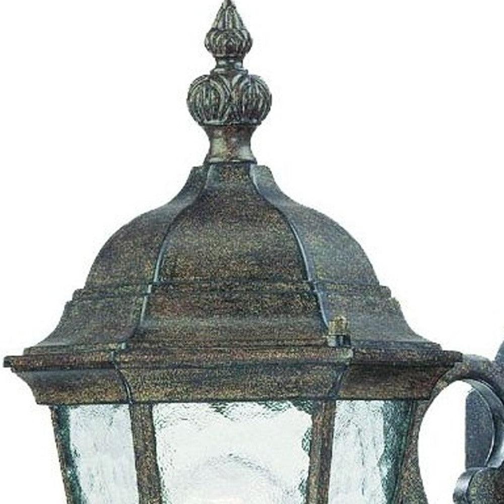 One Light Antique Black Carousel Lantern Wall Light - AFS