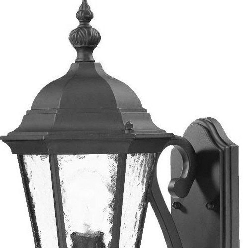 One Light Matte Black Carousel Lantern Wall Light - AFS