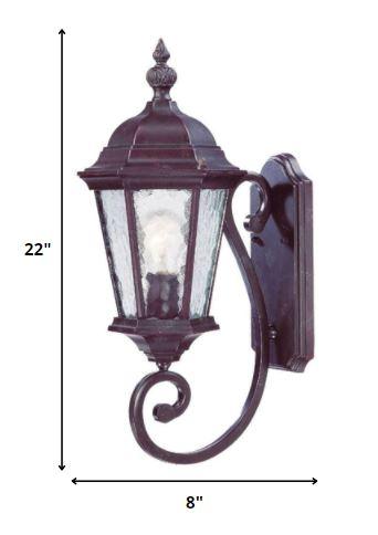 One Light Brown Carousel Lantern Wall Light - AFS