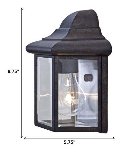 Antique Black Pocket Lantern Wall Light - AFS