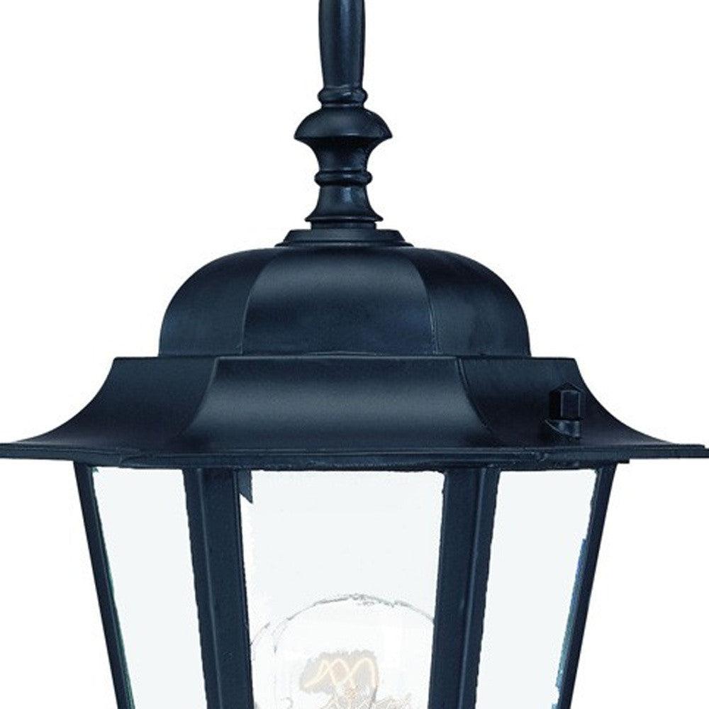 Matte Black Glass Lantern Wall Light - AFS