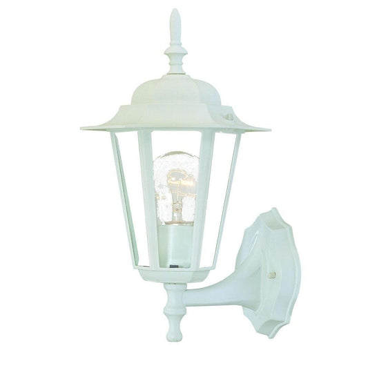 White Glass Lantern Wall Light - AFS