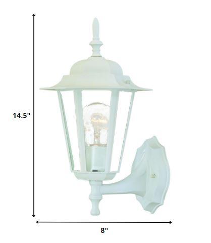 White Glass Lantern Wall Light - AFS