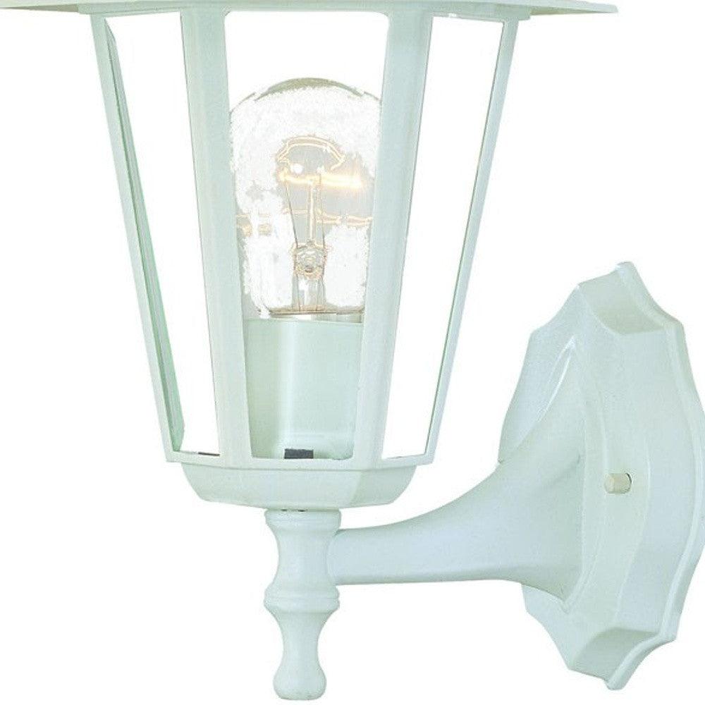 White Glass Lantern Wall Light - AFS