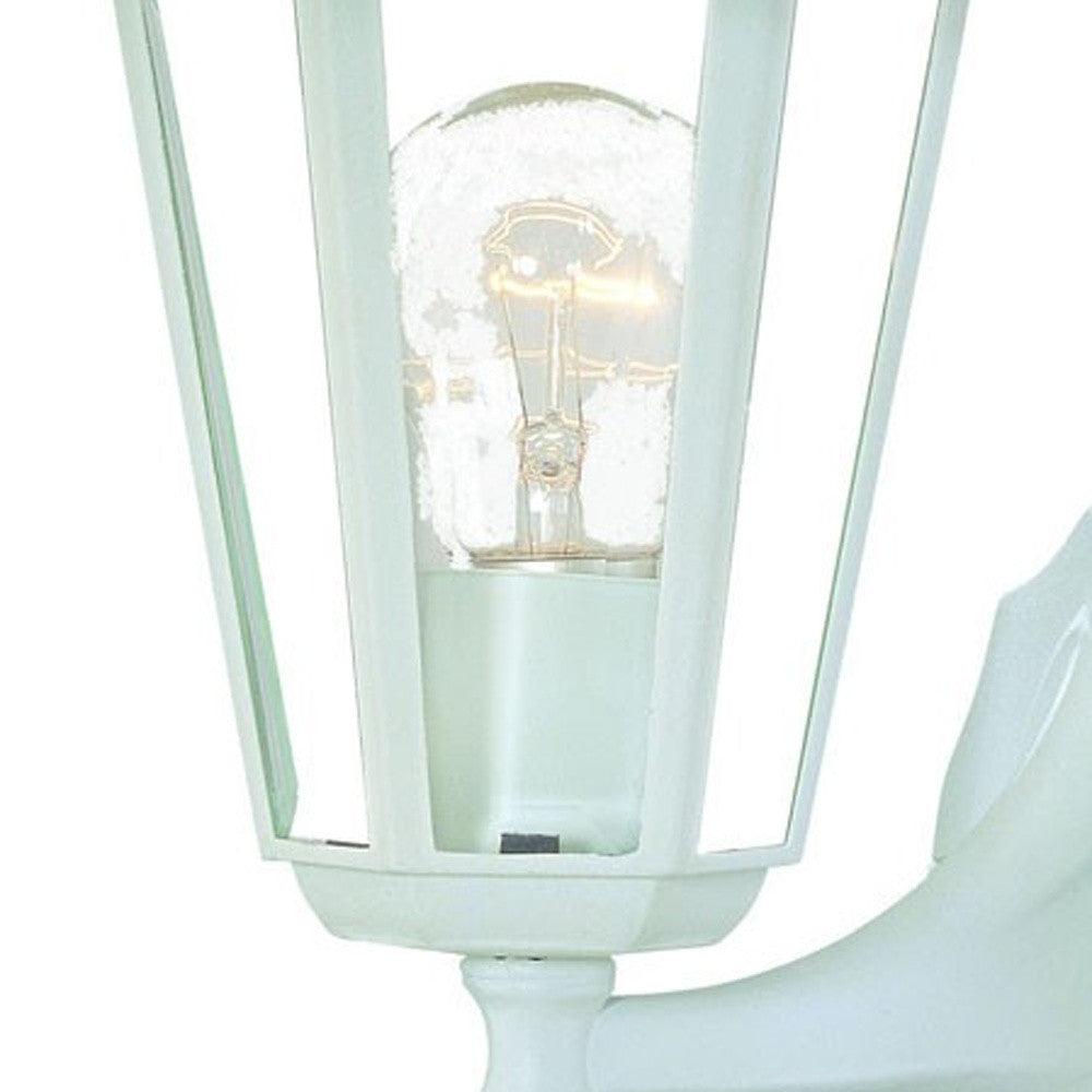 White Glass Lantern Wall Light - AFS