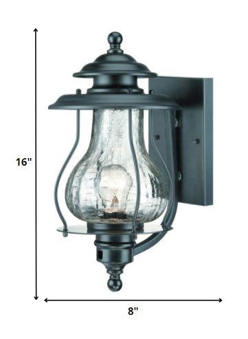 Matte Black Oil Lantern Wall Light - AFS