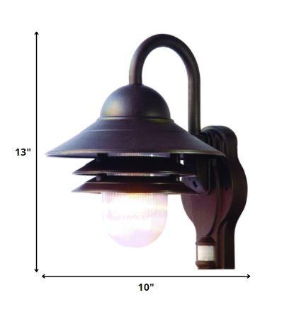 Antique Bronze Motion Sensor Outdoor Wall Light - AFS