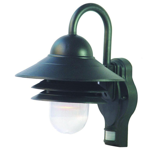 Matte Black Motion Sensor Outdoor Wall Light - AFS