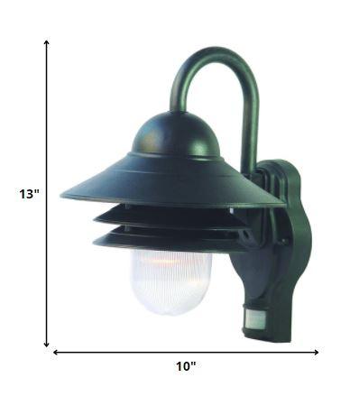 Matte Black Motion Sensor Outdoor Wall Light - AFS