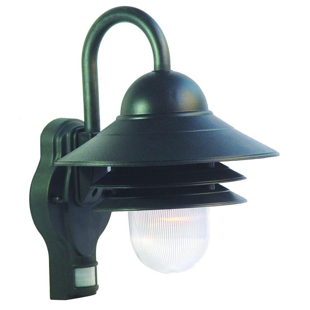 Matte Black Motion Sensor Outdoor Wall Light - AFS