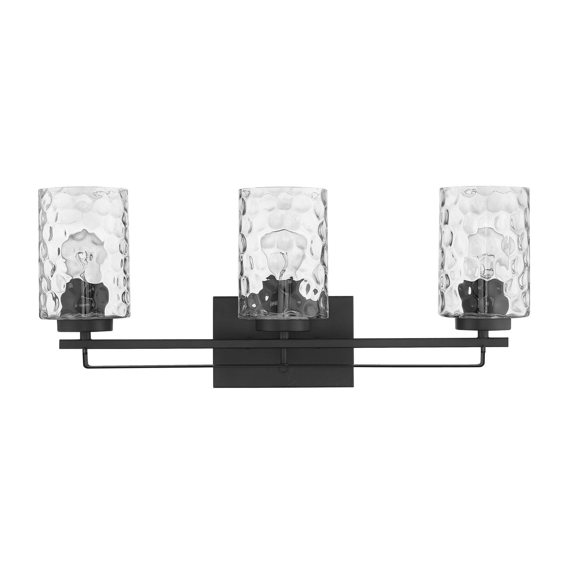 Livvy 3-Light Matte Black Vanity - AFS