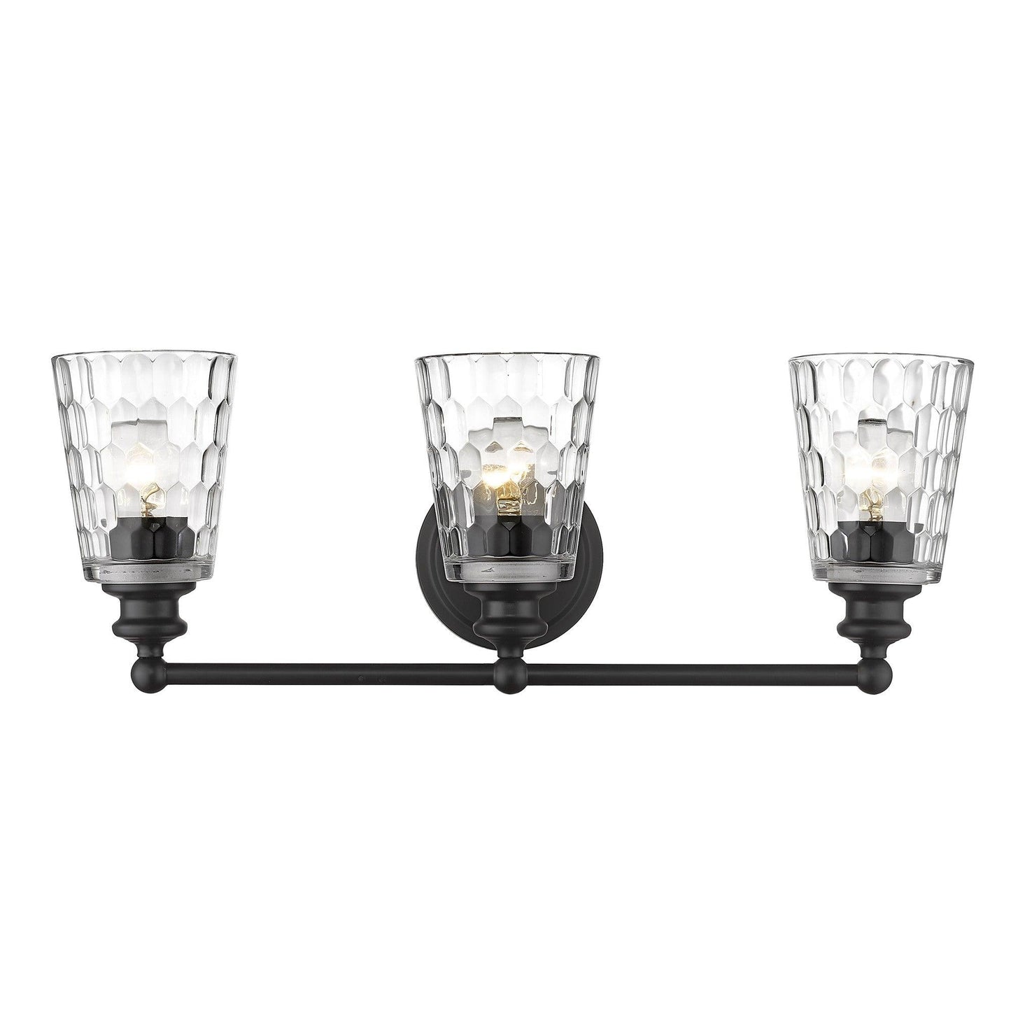 Mae 3-Light Matte Black Vanity - AFS