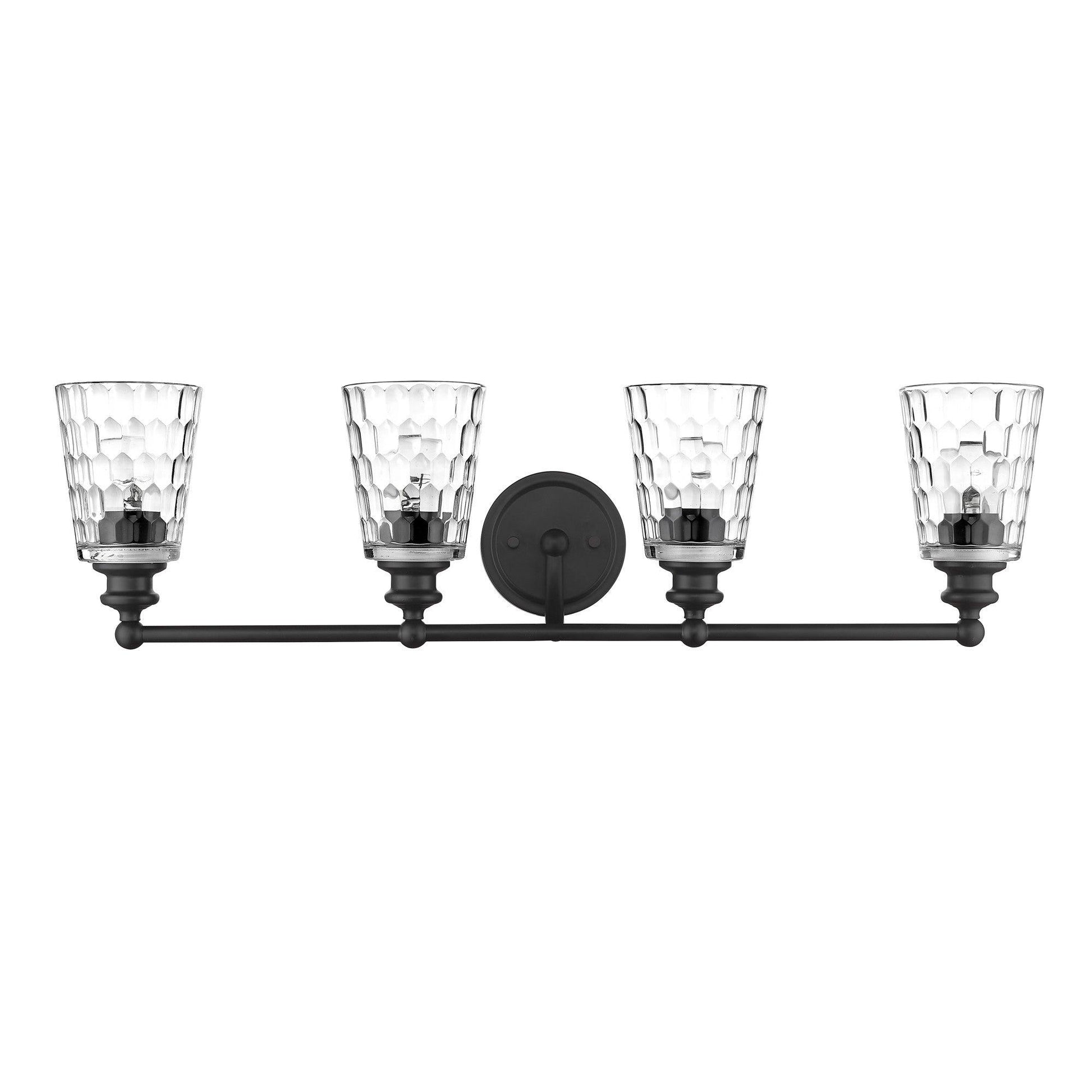 Mae 4-Light Matte Black Vanity - AFS