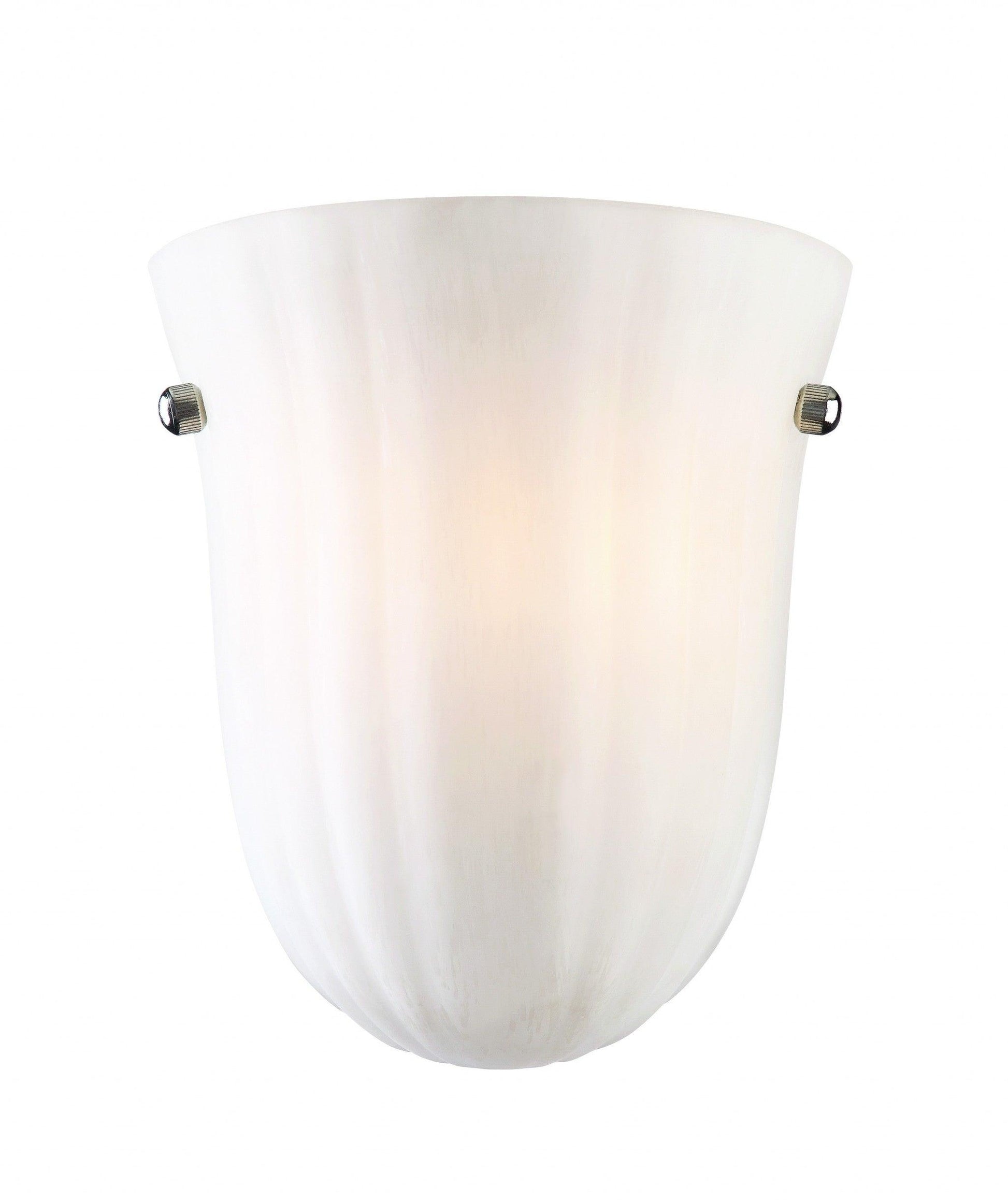 Frosted White Textured Glass Wall Sconce - AFS