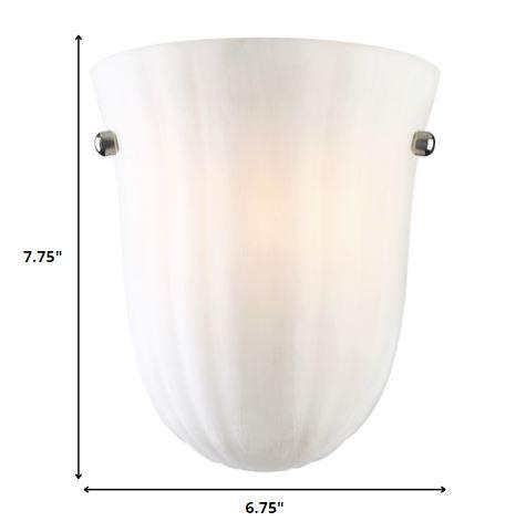 Frosted White Textured Glass Wall Sconce - AFS