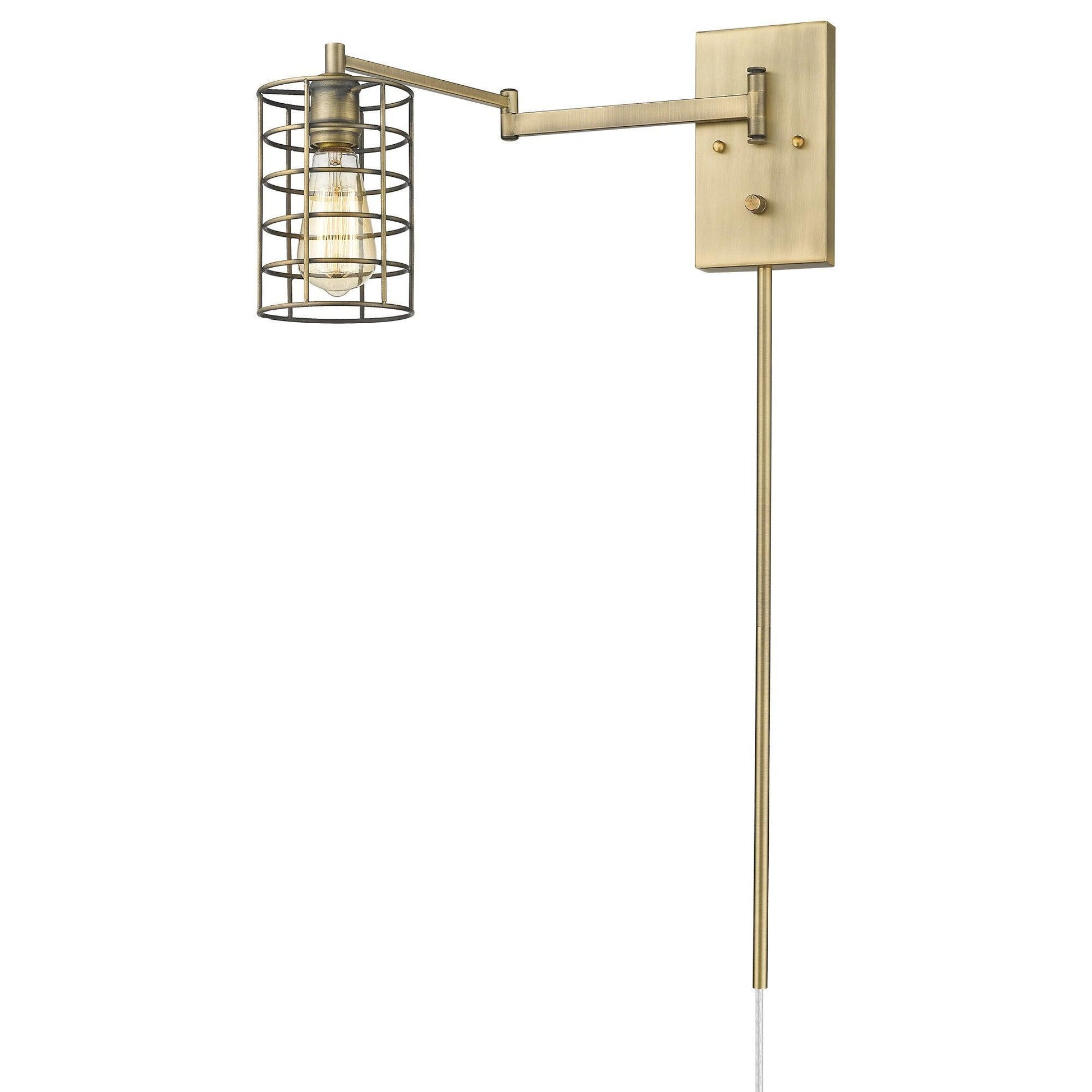 Industrial Gold Metal Wall Sconce - AFS