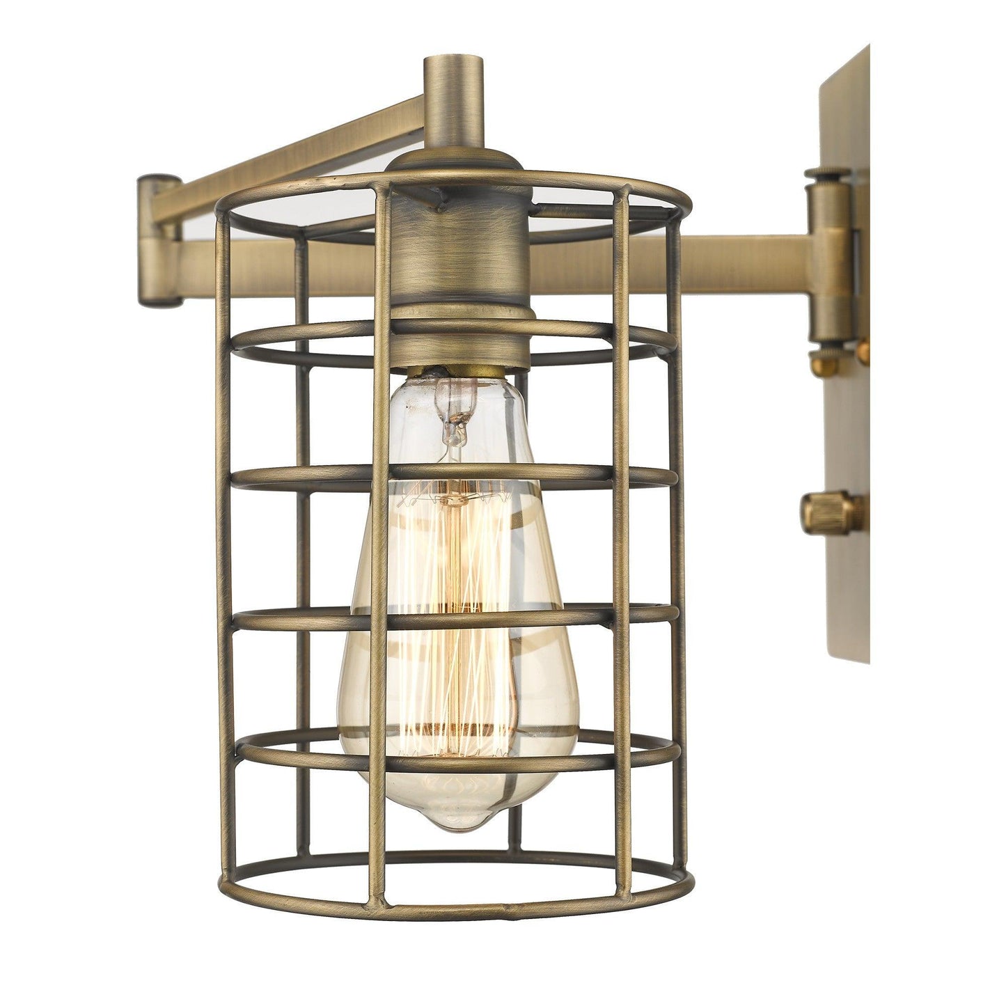 Industrial Gold Metal Wall Sconce - AFS