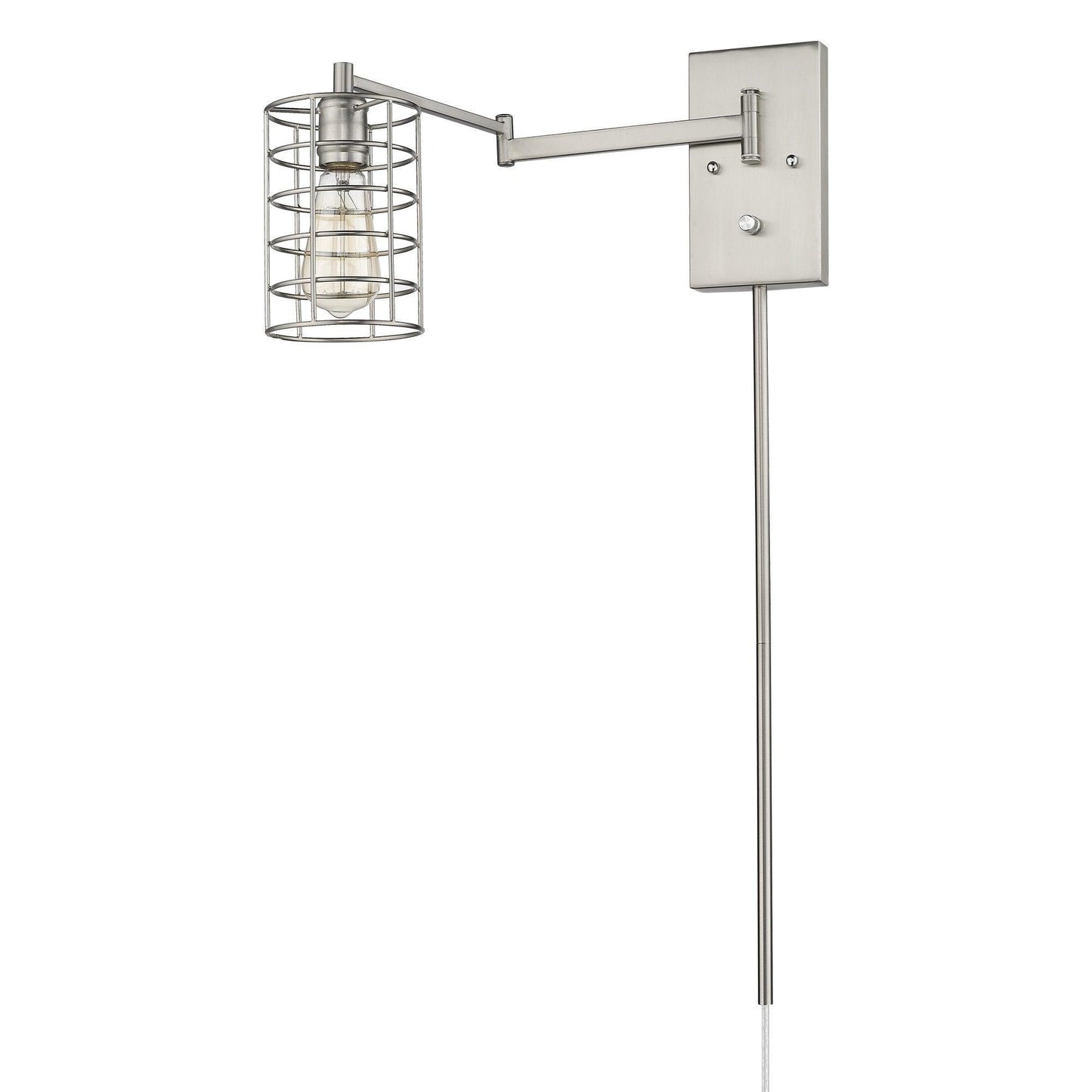 Industrial Silver Metal Wall Sconce - AFS