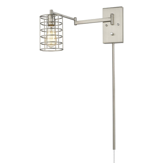 Industrial Silver Metal Wall Sconce - AFS