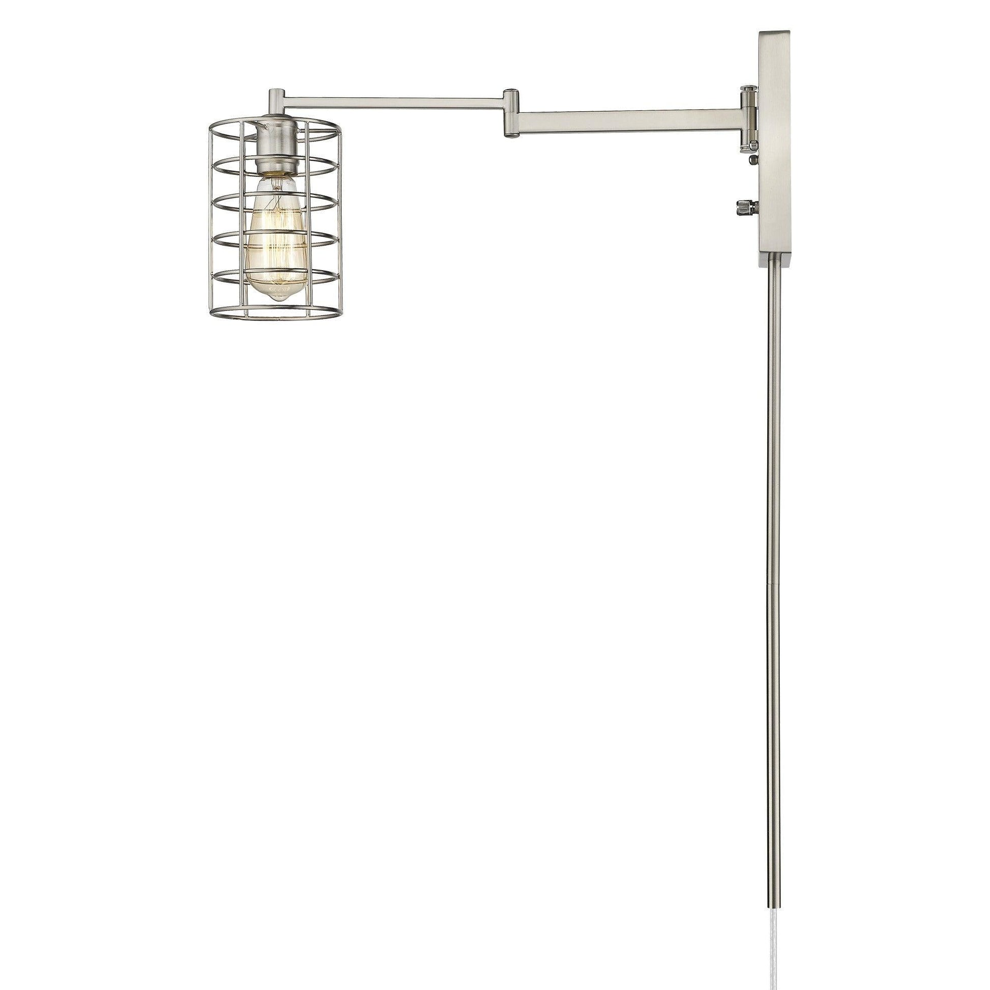 Industrial Silver Metal Wall Sconce - AFS