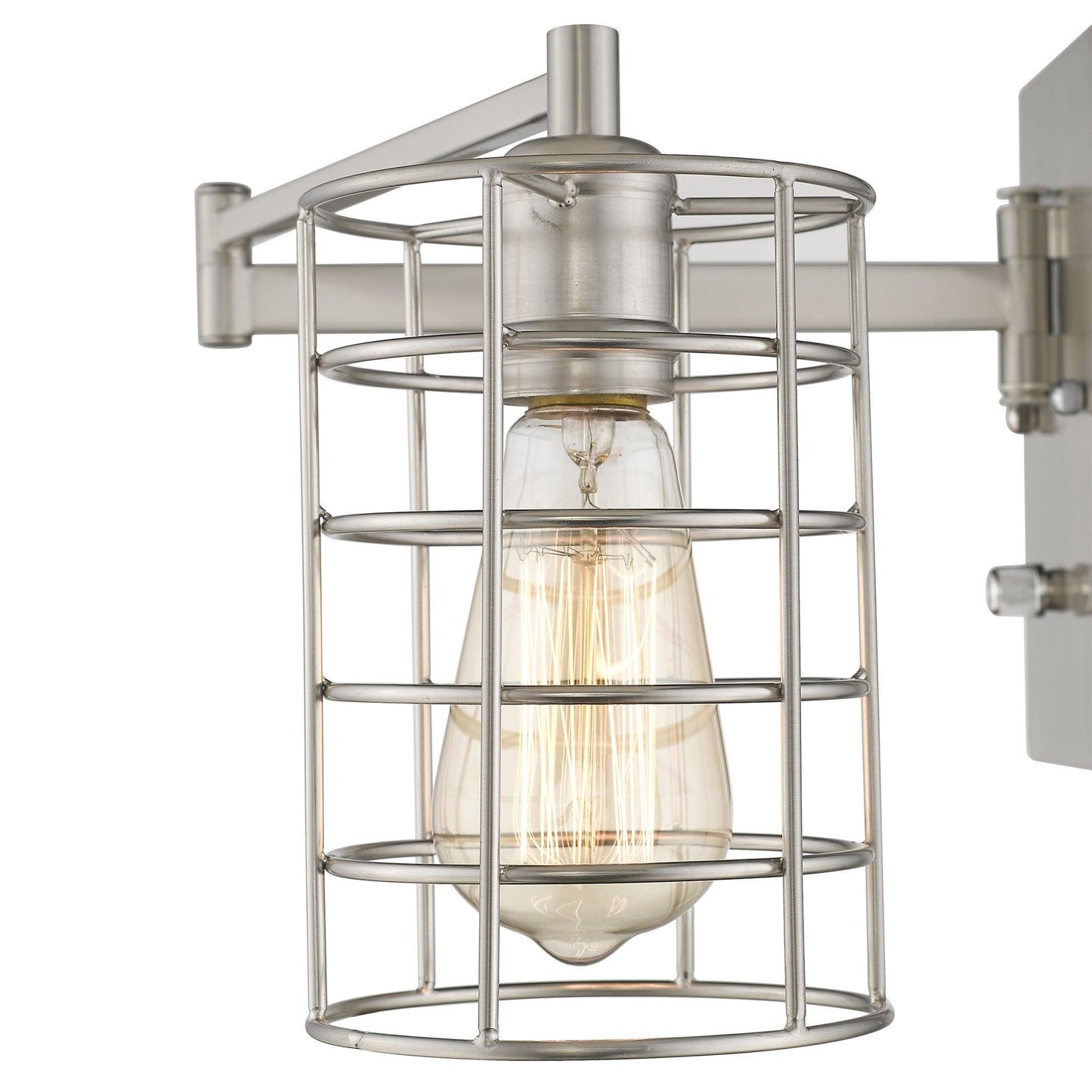 Industrial Silver Metal Wall Sconce - AFS