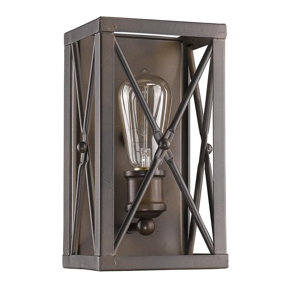 Antique Bronze Metal Geometric Wall Light - AFS