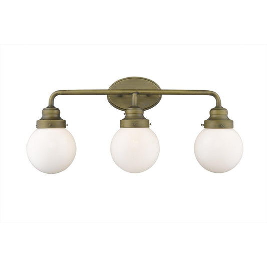 Portsmith 3-Light Raw Brass Vanity - AFS