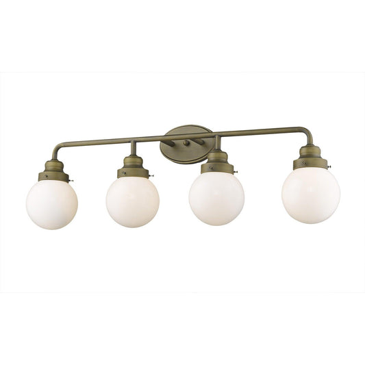 Portsmith 4-Light Raw Brass Vanity - AFS